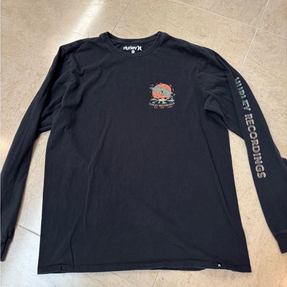 Hurley Recordings Black Long Sleeve Tee (Size M)